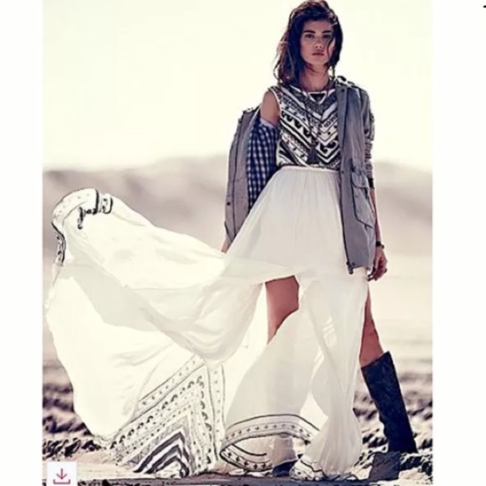 💔SOLD💔Free People Mara Hoffman Beaded Silk Dress